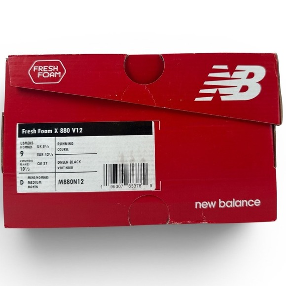 New Balance Fresh Foam X 880 V12 Mens 9 Green Black Running Shoes M880N12 main image 5